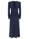 Alessandra Rich Polka Dot Dress In Blue