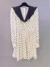 Alessandra Rich Polka Dot-print Flared Dress In White