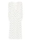 Alessandra Rich Polka-dot Silk Midi Dress In White