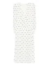 Alessandra Rich Polka-dot Midi Dress In White