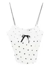 Alessandra Rich Polka-dot Print Tank Top - Women's - Polyamide/silk/viscose In White