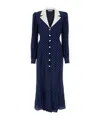 Alessandra Rich Women's Midi Dress With Mikado Collar In In Black