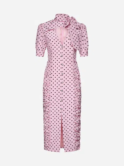 Alessandra Rich Dress In Pink,black