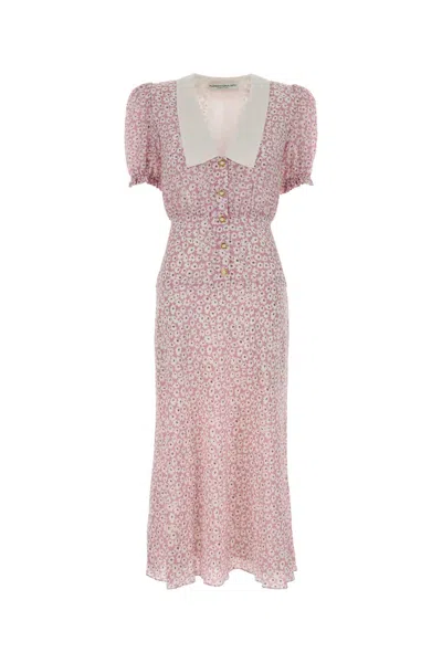 ALESSANDRA RICH PRINTED SILK DRESS