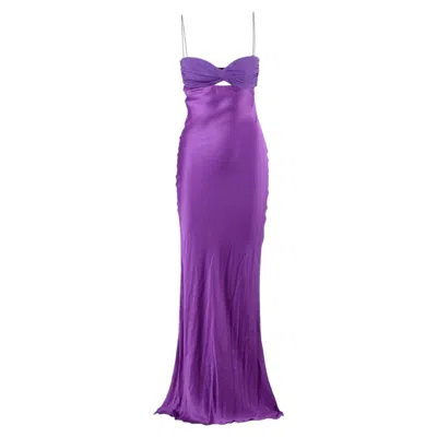 Pre-owned Alessandra Rich Purple Women's Long Dress - '10s