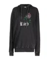 Alessandra Rich Rhinestone-embellished Drawstring Hoodie In Black