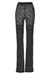 Alessandra Rich Sheer Lace Floral Pattern High Rise Leggings
