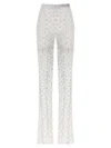 Alessandra Rich Rhinestone Lace Leggings