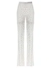 Alessandra Rich Rhinestone Lace Leggings
