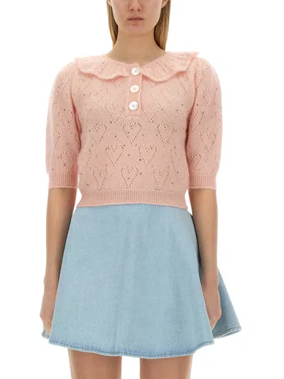 ALESSANDRA RICH RHINESTONE SWEATER