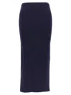 Alessandra Rich Knitted Pencil Skirt In Blue