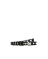 Alessandra Rich Spikes Belt In Black