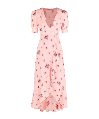 ALESSANDRA RICH ALESSANDRA RICH FLORAL-PRINTED V-NECK DRESS
