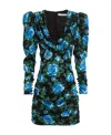 Alessandra Rich Silk Mini Dress In Black