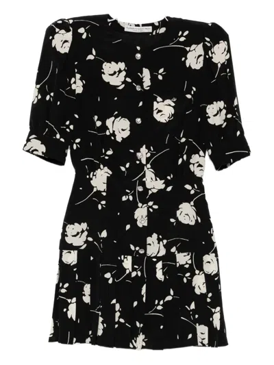 Alessandra Rich Rose-print Minidress