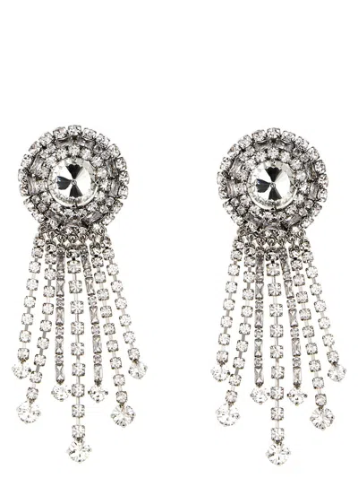 Alessandra Rich 'round' Earrings In Silver