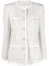 Alessandra Rich Women Tweed Jacket In White
