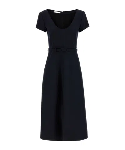 ALESSANDRA RICH ALESSANDRA RICH BELTED MIDI DRESS
