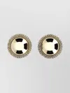 Alessandra Rich Round Textured Gold-tone Earrings