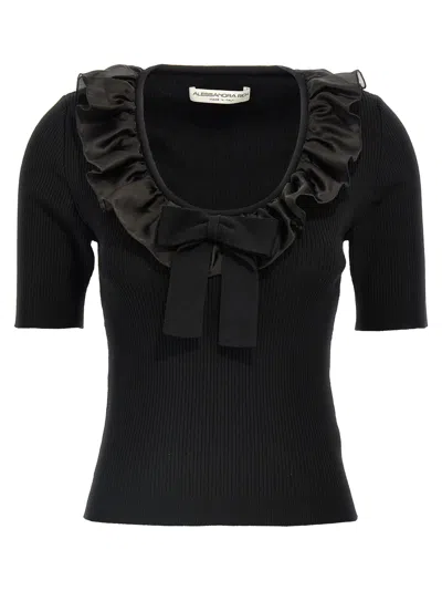 ALESSANDRA RICH ALESSANDRA RICH RUFFLE T SHIRT