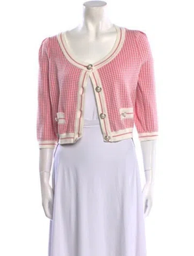Pre-owned Alessandra Rich Scoop Neck Sweater In Pink