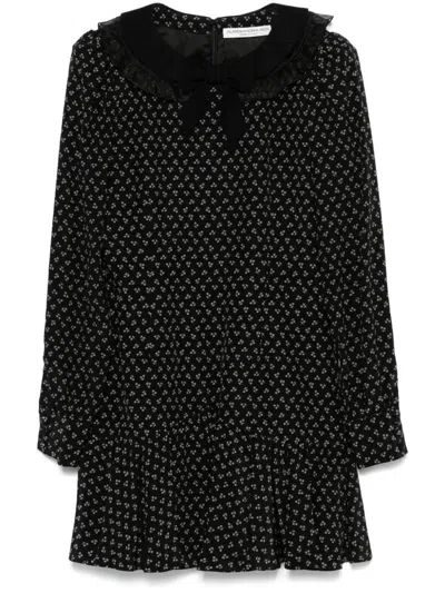 Alessandra Rich Black Floral-print Dress