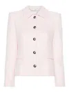 Alessandra Rich Women's Sequin Checked Tweed Jacket In Light Pink