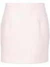 Alessandra Rich Checked Tweed Mini Skirt With Sequin Embellishment In Multicolor