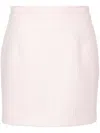 Alessandra Rich Checked Tweed Mini Skirt With Sequin Embellishment In Pink