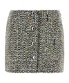Alessandra Rich Multicolor Tweed Mini Skirt In Gray