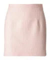 Alessandra Rich Checked Tweed Mini Skirt With Sequin Embellishment In Nude