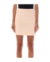 Alessandra Rich Sequin-embellished Tweed Miniskirt In Nude