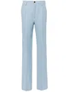 Alessandra Rich Tweed Trouser In Blue