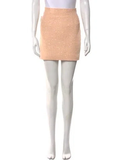 Pre-owned Alessandra Rich Sequin Embellishments Mini Skirt W/ Tags
