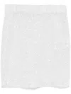 Alessandra Rich Tweed Mini Skirt With Sequins In White