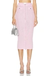 Alessandra Rich Sequin Midi Skirt In Pink