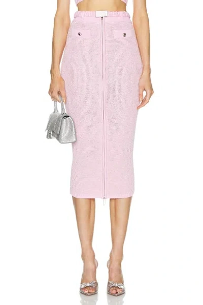 Alessandra Rich Sequin Midi Skirt In Pink