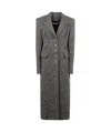 Alessandra Rich Sequin Tweed Coat In Silver