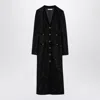 Alessandra Rich Sequin Tweed Midi Dress With Buttons In Black