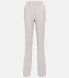 Alessandra Rich Sequined Mid-rise Straight Pants In Grey