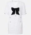 Alessandra Rich Sequined Tweed Minidress In White