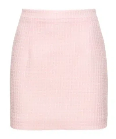 Alessandra Rich Sequined Tweed Skirt In Pink