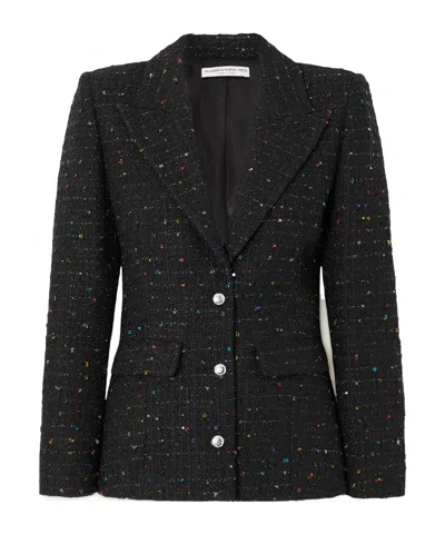 Alessandra Rich Blazer Aus Metallic-tweed Mit Pailletten In Schwarz
