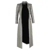 Alessandra Rich Sequinned Coat In Silver Sequins In Gray