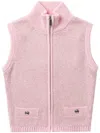 Alessandra Rich Sequinned Sleeveless Cardigan In Pink
