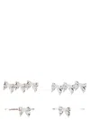 Alessandra Rich Set Of Four Bow Pins Hair Accessories Silver In Metallic