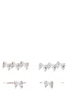 Alessandra Rich Set Of Four Bow Pins Hair Accessories Silver In Metallic