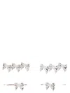 Alessandra Rich Set Of Four Bow Pins Hair Accessories Silver In Metallic
