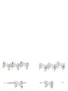 Alessandra Rich Set Of Four Bow Pins Hair Accessories Silver In Metallic