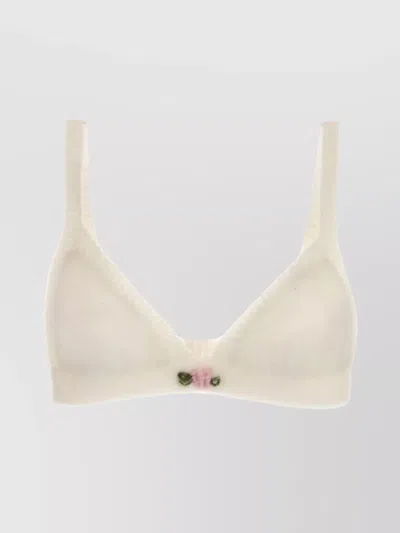 ALESSANDRA RICH SHEER BRA WITH ADJUSTABLE STRAPS AND EMBROIDERY